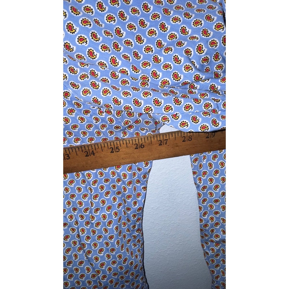 Ralph Lauren Mens Blue Paisley Preppy Classic Custom Fit Button Down Shirt XXL - Picture 4 of 7